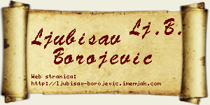 Ljubisav Borojević vizit kartica